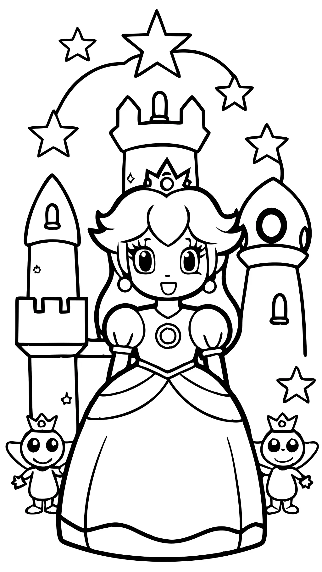 coloriages de la princesse Mario